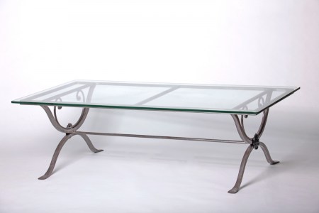 Coffee Table Steel  Marble Glass Outdoor French Provincial Le Forge